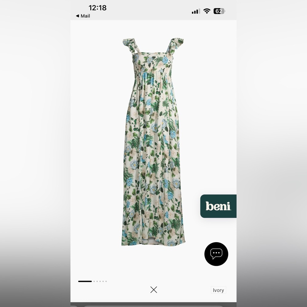 Agua Bendita Pacifico Leandra Aine Floral Maxi Dress in
Ivory